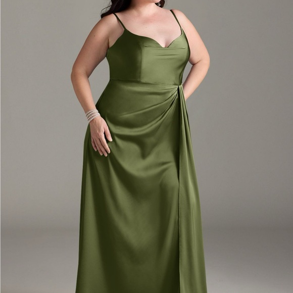 Azazie Olive Green Wedding Dress - Picture 1 of 3
